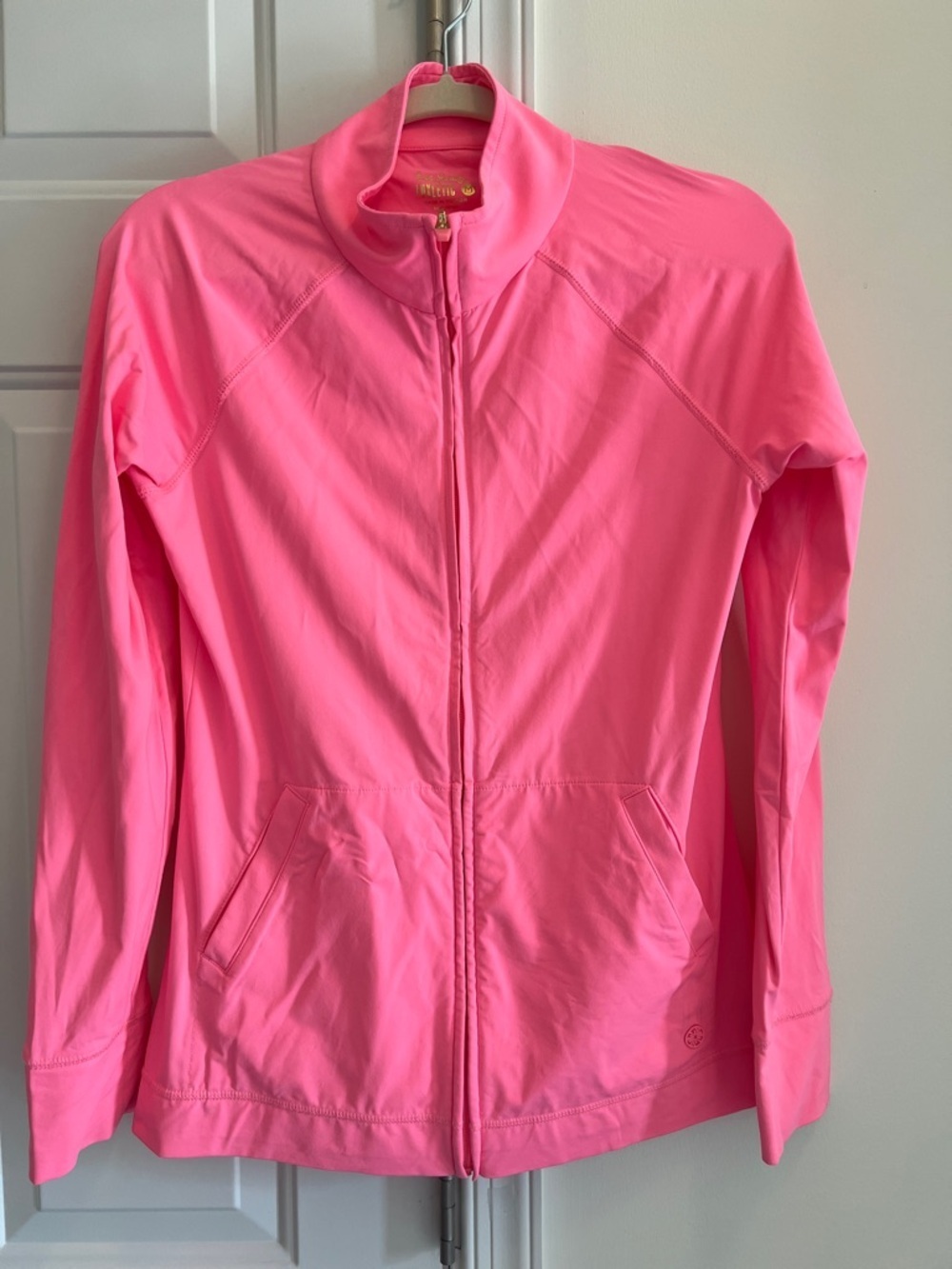 Lilly Pulitzer size M eclectic Hadlee Jacket full zipper front pockets Coral